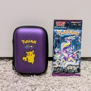 ⭐2/$25⭐New! Pokemon Pikachu Zippered Hard Case & Pack of Cards Cards